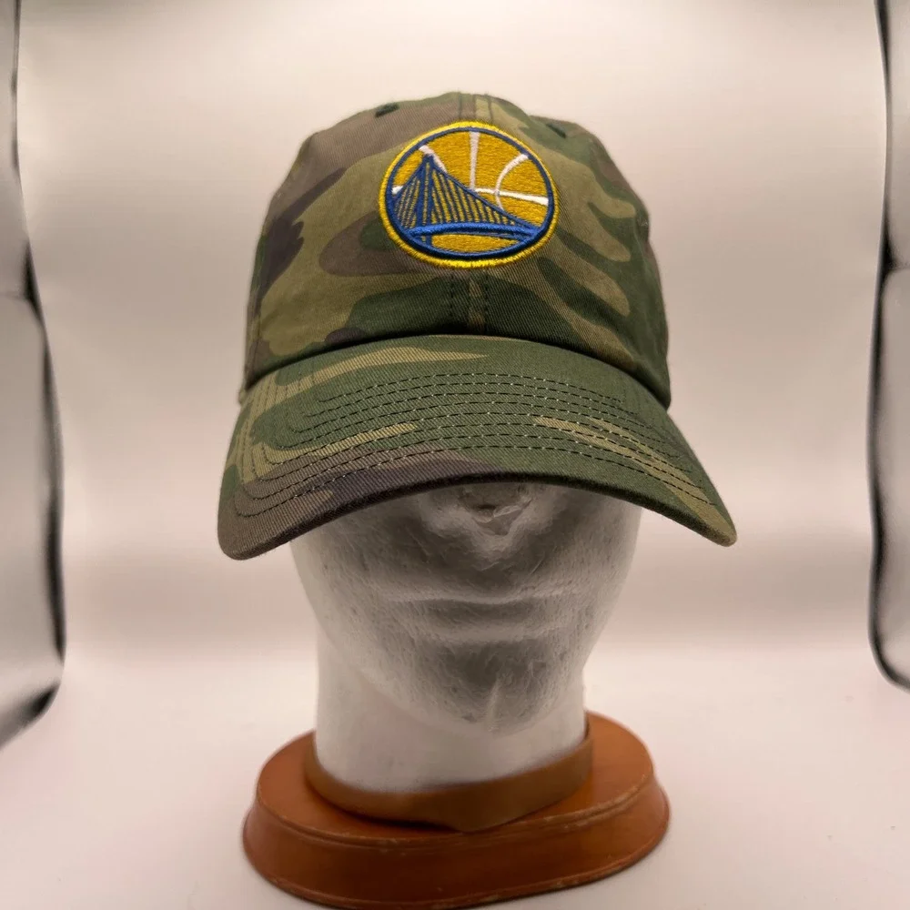 Golden State Warriors 47 Brand Camo Adjustable Hat NBA Baseball Cap Camouflage